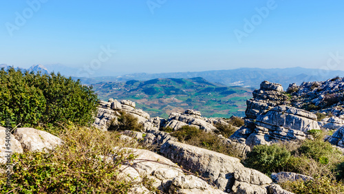 Mountain landscape Torcal de Antequera, Spain