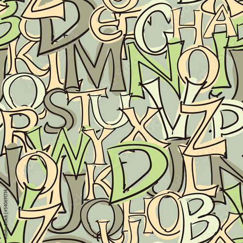 Background image hand drawn style alphabet pattern
