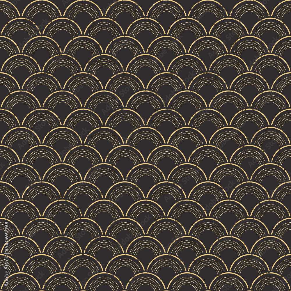 Background image seamless worn out retro scale curve cross fan shape line pattern Background image seamless worn out retro scale curve cross fan shape line pattern