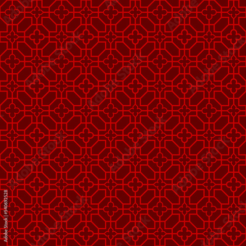 Background image seamless Chinese retro red window tracery pattern