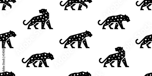 Seamless pattern with Leopards. isolated on white background