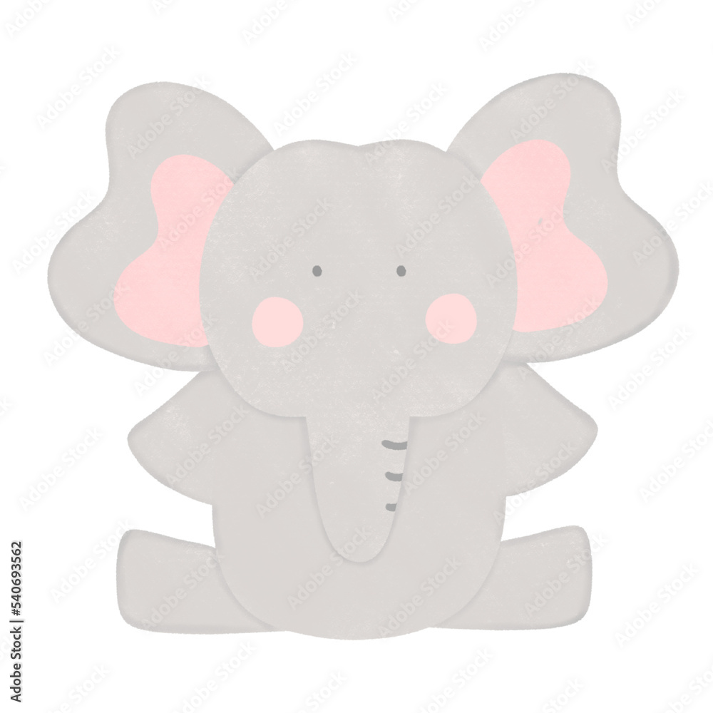Fototapeta premium baby elephant cartoon,cute elephant illustration