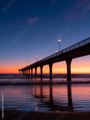 Morning view of New Brighton Pier, Christchurch, New Zealand. © AlexandraDaryl
