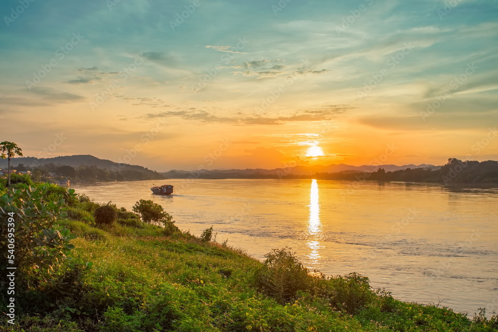 Sunset at Chiang Khan, Loei Province, Thailand.