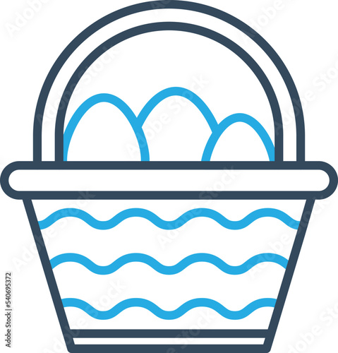 Easter Egg basket Vector Icon which is suitable for commercial work and easily modify or edit it 