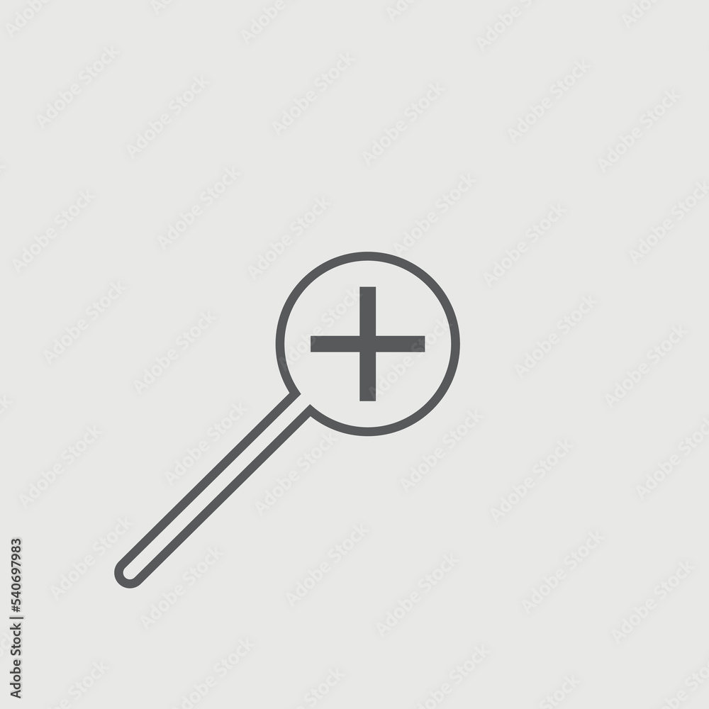 Magnifier vector icon illustration sign Magnifier vector icon illustration sign