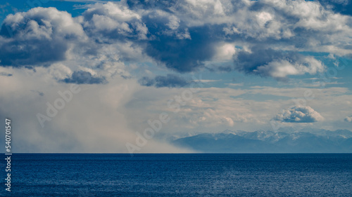 clouds over the lake