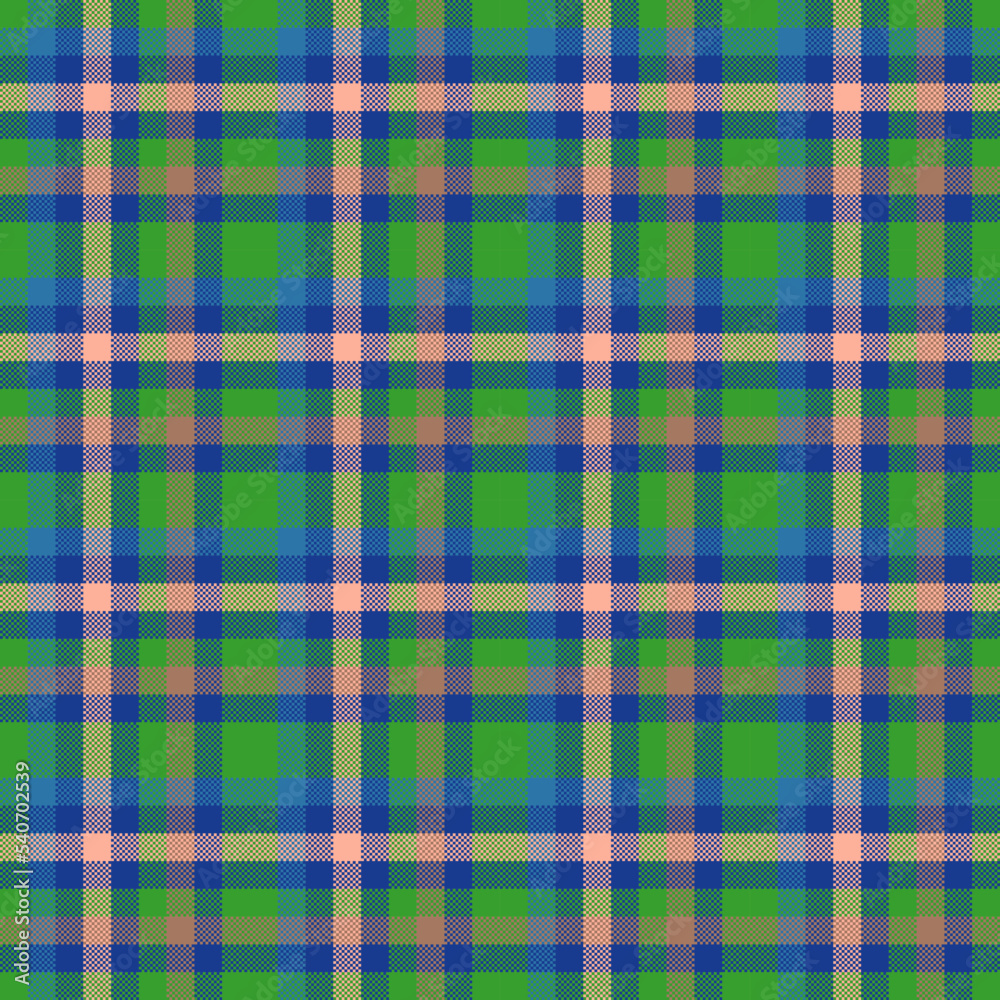Fototapeta premium Decorative tartan plaid tiles pattern illustration