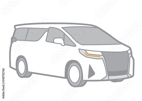JAPANESE MINIVAN - VECTOR ILLUSTRATOR ON WHITE BACKGROUND - SPORTCAR_T093 : 540702766