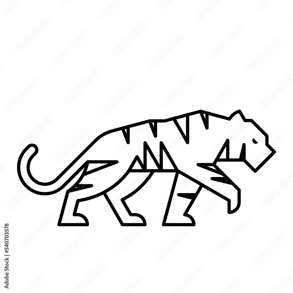 Obraz premium Tiger Logo. Icon design. Template elements