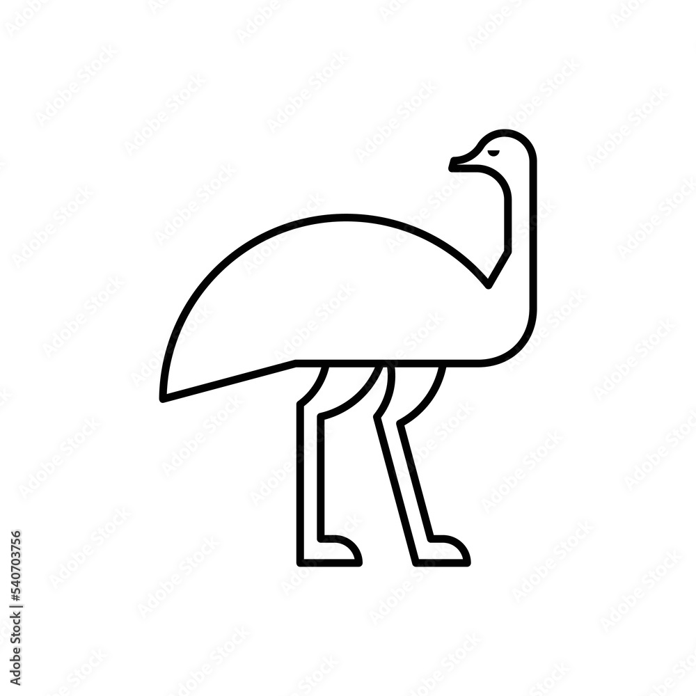Ostrich Logo. Icon design. Template elements Ostrich Logo. Icon design. Template elements
