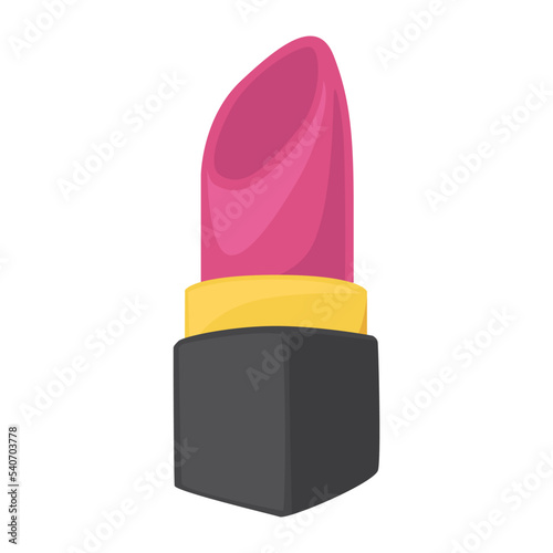 Lipstick Sign Emoji Icon Illustration. Make Up Vector Symbol Emoticon Design Clip Art Sign Comic Style.