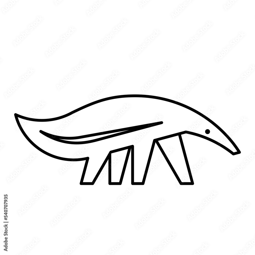 Anteater Logo. Icon design. Template elements Anteater Logo. Icon design. Template elements
