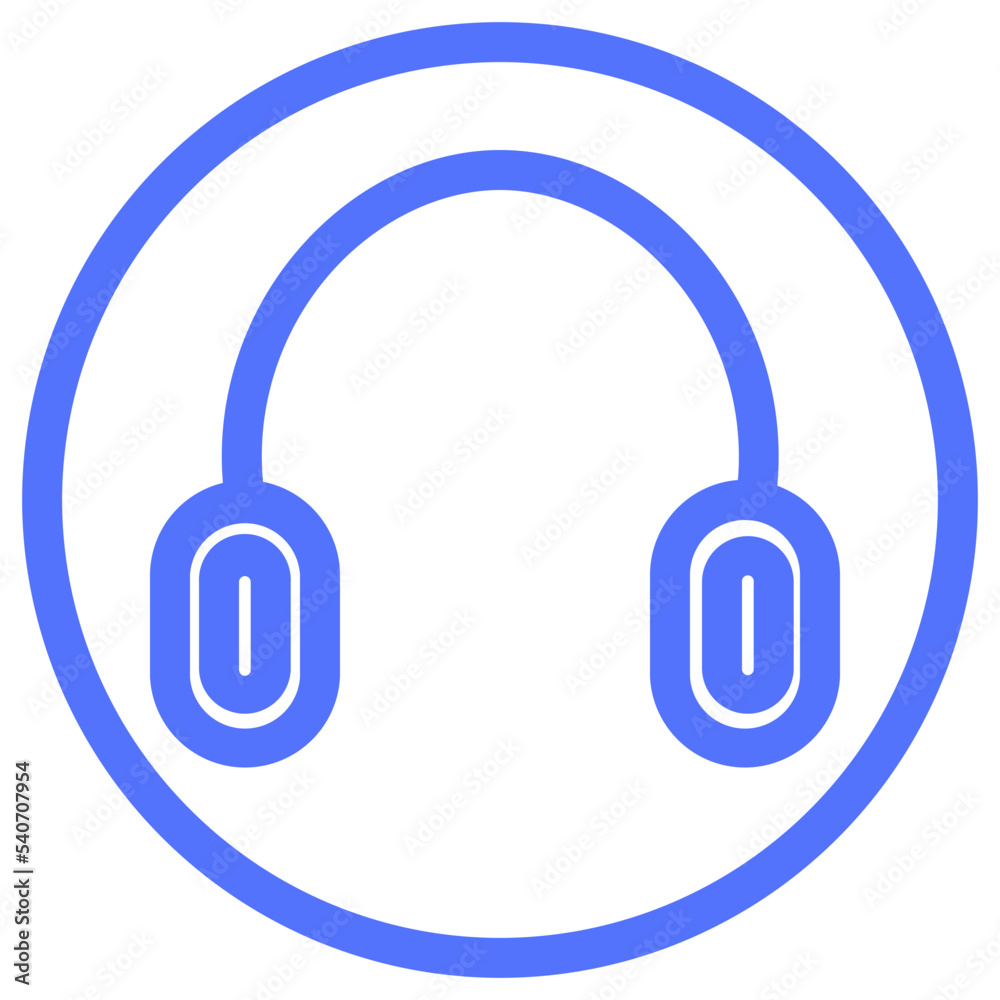 headphones headset music line icon headphones headset music line icon