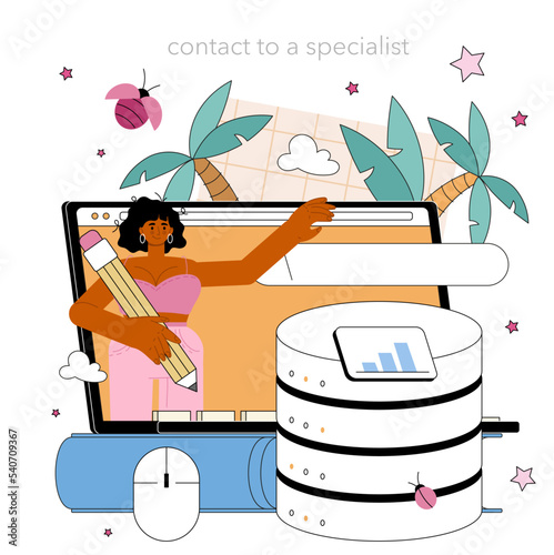 Big data analytics online service or platform. Big data specialist