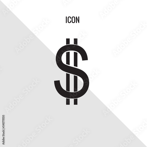Dollars vector icon illustration sign