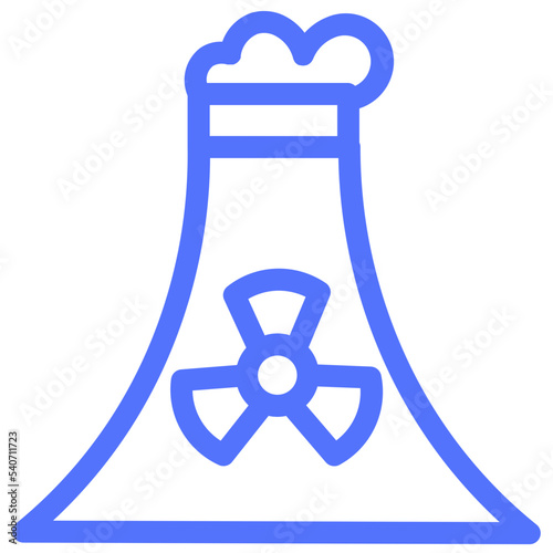 industry nuclear reactor line icon