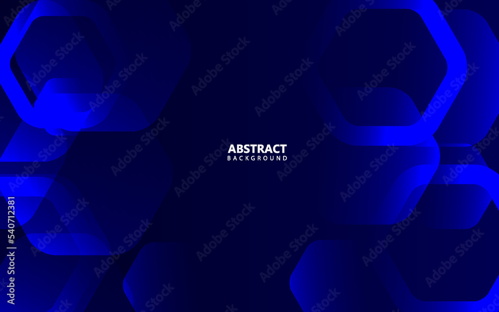 Abstract hexagonal blue technology background Abstract hexagonal blue technology background