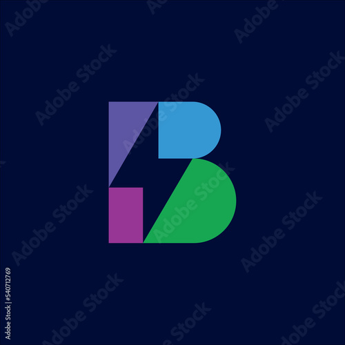 Free Download technology B alphabet for Bolt or energy logo - GFXLoad
