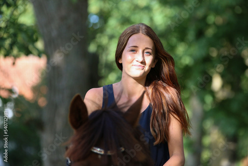A girl and her horse, Gotland Sweden.