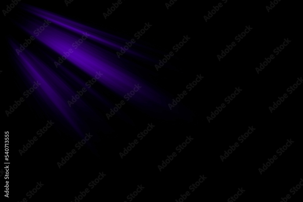 bright colored beam on a black background