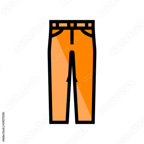 chino pants clothes color icon vector. chino pants clothes sign. isolated symbol illustration