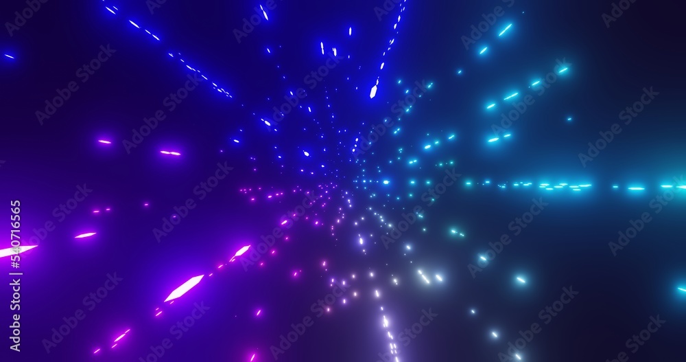 Futuristic abstract background motion glow neon in cyberspace 3d render - obrazy, fototapety, plakaty 