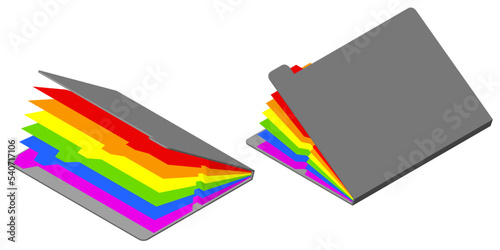 Opened empty colorful file ...
