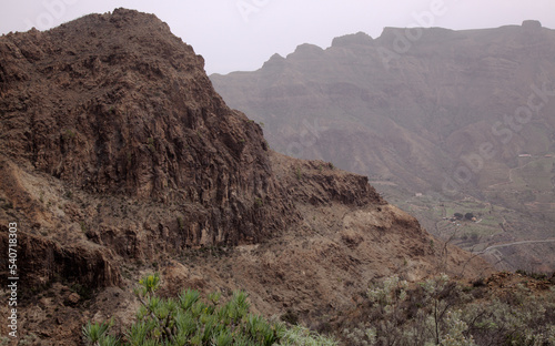 Gran Canaria, landscape of the southern montainous part of the island, hiking route from Cruz Grande to Arteara in 
Pilancones Natural Park  photo