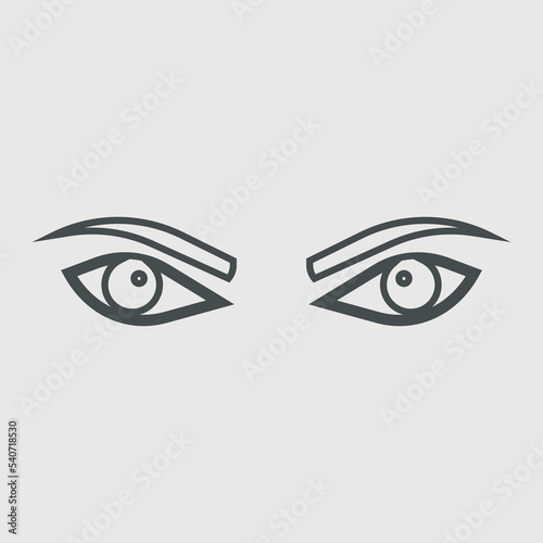 Woman eyes vector icon illustration sign