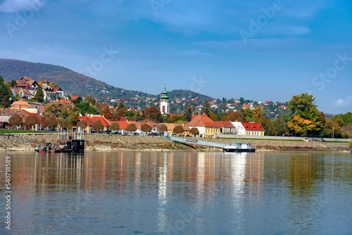 beautiful rocky river side in Szentendre next to Danube river