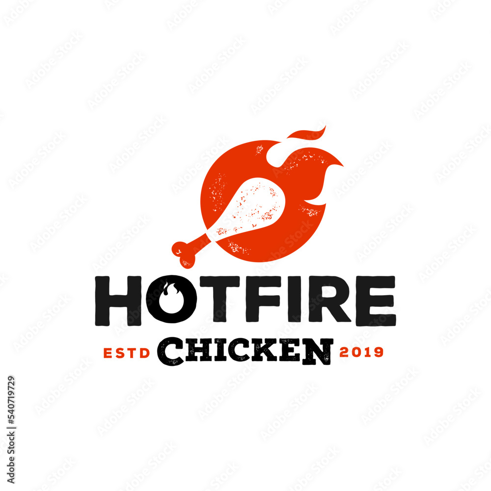 rustic fire chicken leg logo, flame hot symbol vector icon illustration, modern red and black logo , fast food restaurant icon mascot rustic fire chicken leg logo, flame hot symbol vector icon illustration, modern red and black logo , fast food restaurant icon mascot