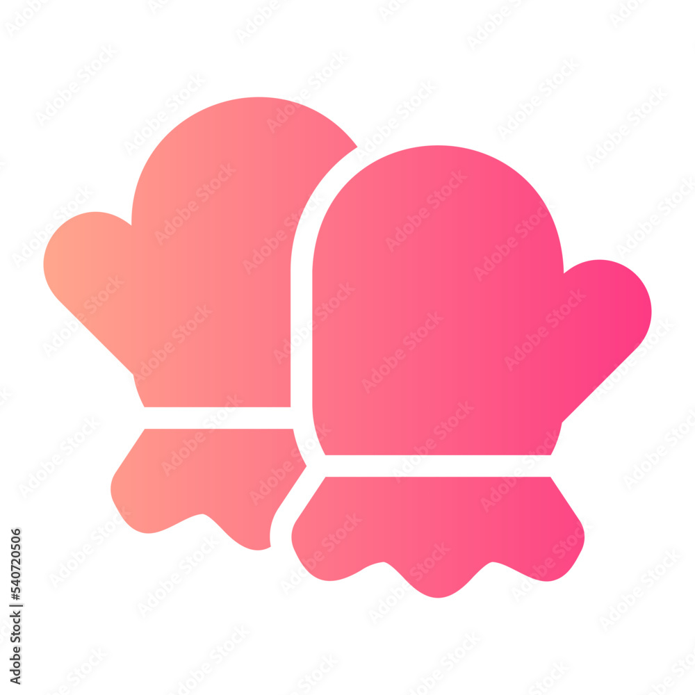 baby mittens gradient icon baby mittens gradient icon