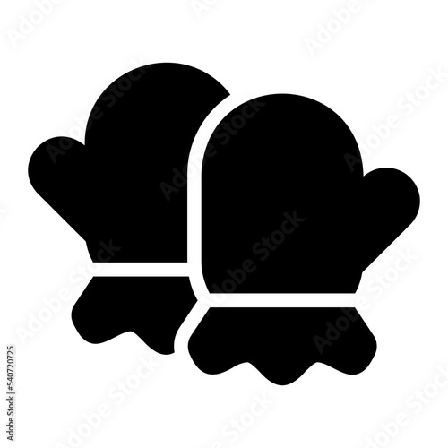 baby mittens glyph icon