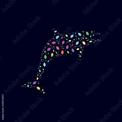 Dolphin vector art illustration