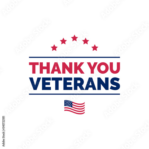 Thank You Veterans, graphic illustration in vector