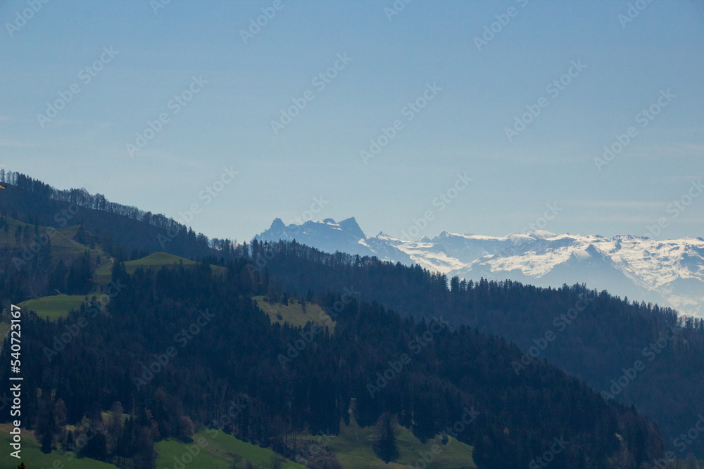 Closeup of a swiss Mountain near Glarus