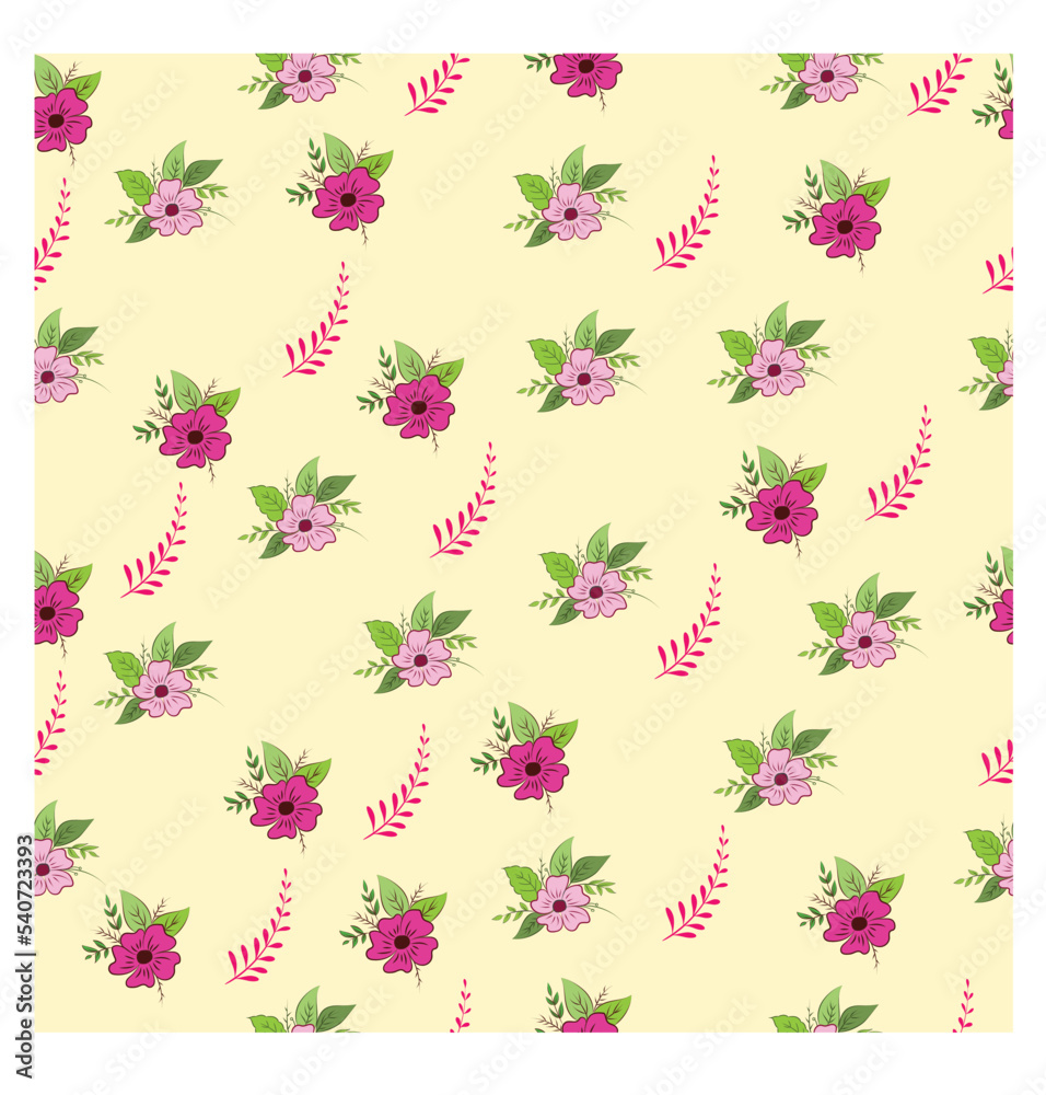 Luxury vintage seamless ornamental colorful flowers floral pattern design background vector 