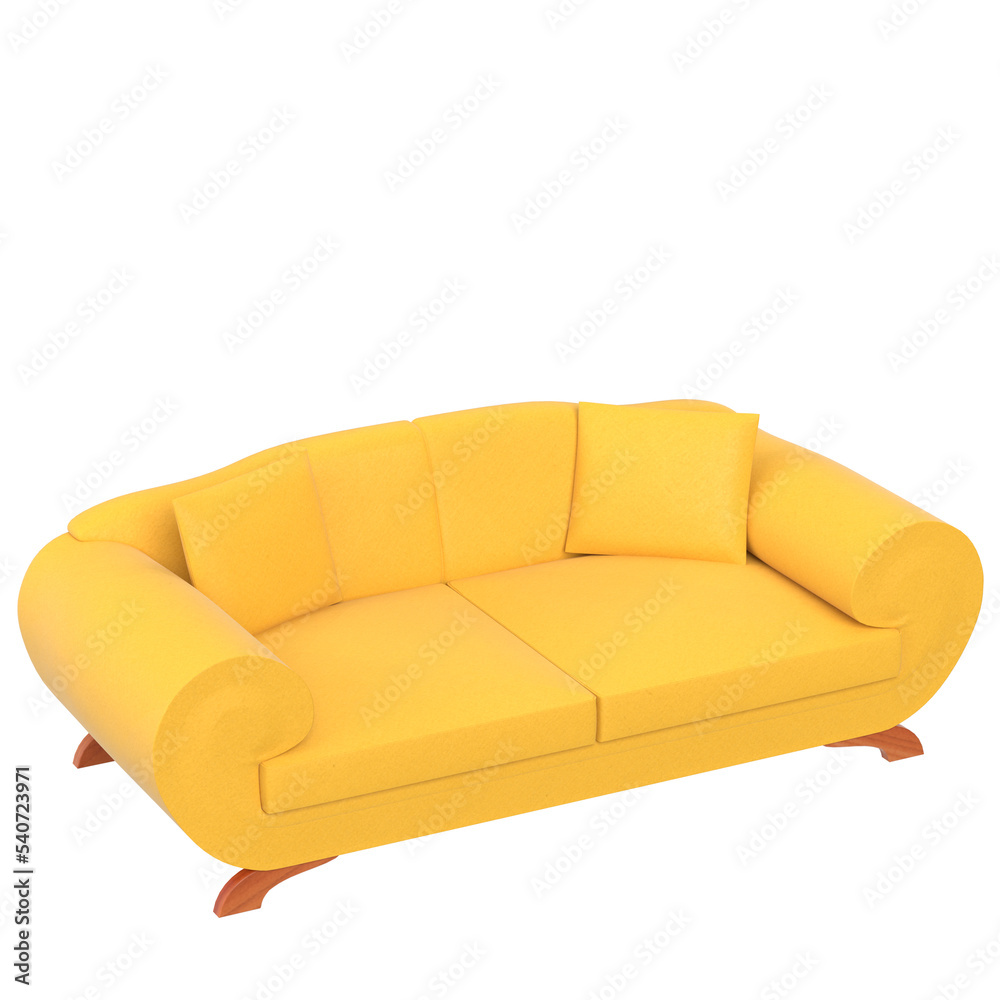Obraz premium 3d rendering illustration of a couch sofa