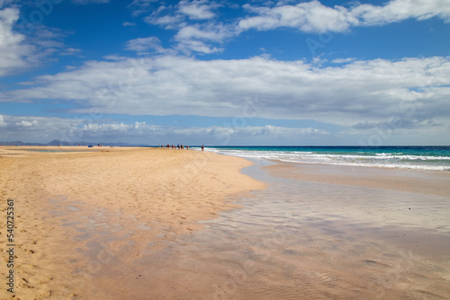 the wide, fine, flat sandy beach of Jandia in the south of Fuerteventura, Canary Islands, Spain © Trebor Eckscher