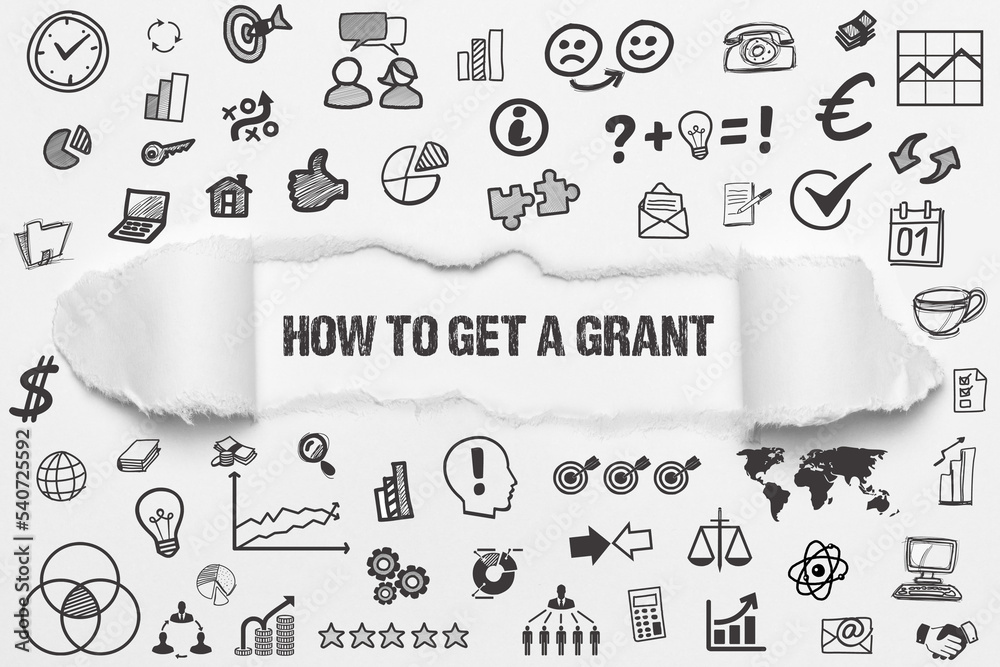 how to get a grant	 - obrazy, fototapety, plakaty 