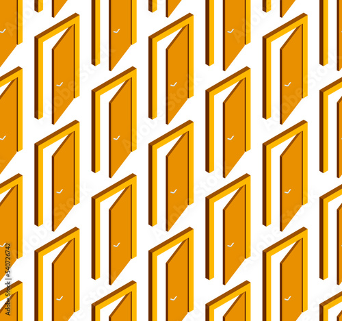 Doors seamless isometric ve...