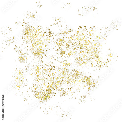 Golden glitter design on transparent background