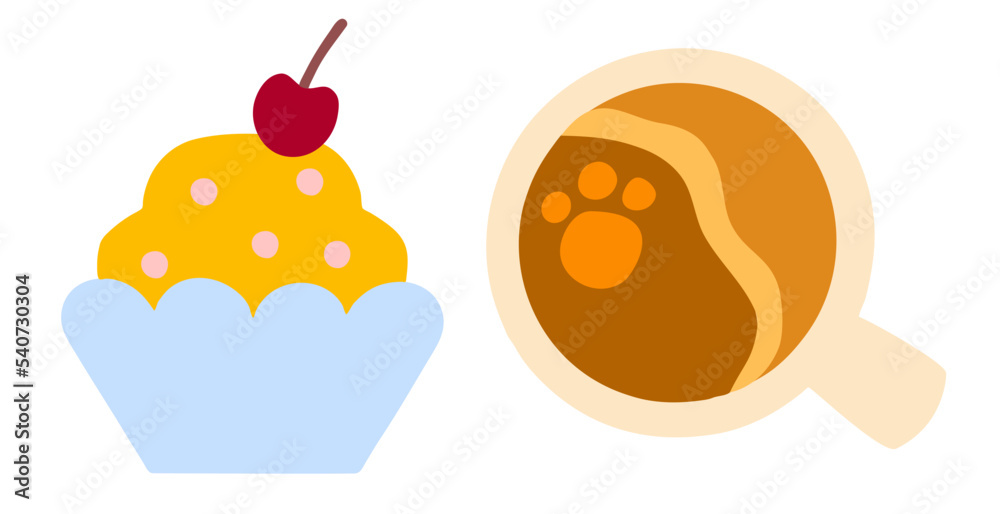 Cupcake and coffee Cupcake and coffee