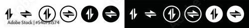 Free Download Transfer icon vector set. Exchange or arrow data sign silhouette. Share or swap arrow symbol illustration - GFXLoad