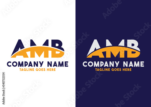 Letter AMB logo design vector template, AMB logo photo