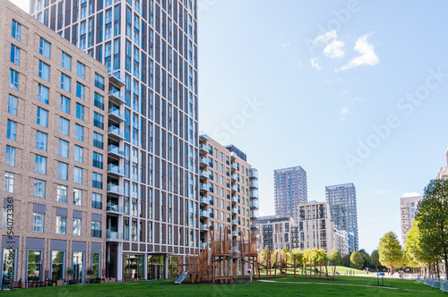 New housing development at East village E20 on the former Olympic village site, Stratford, London, England, United Kingdom, October 08, 2022