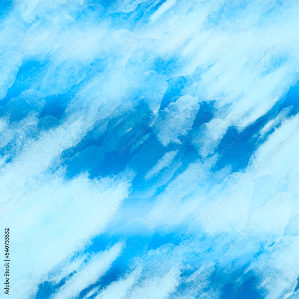 Blue watercolor drawing paint background