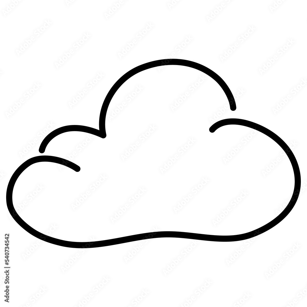 Cloud hand-drawn style symbol