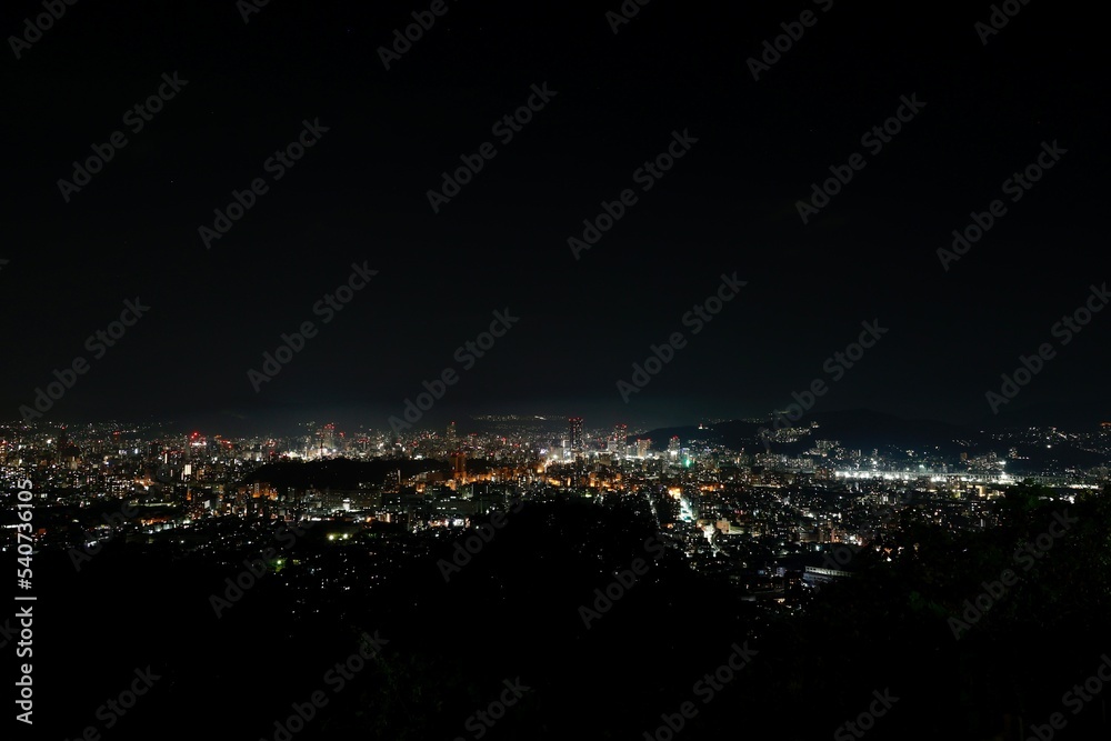 黄金山公園から見た広島市の夜景